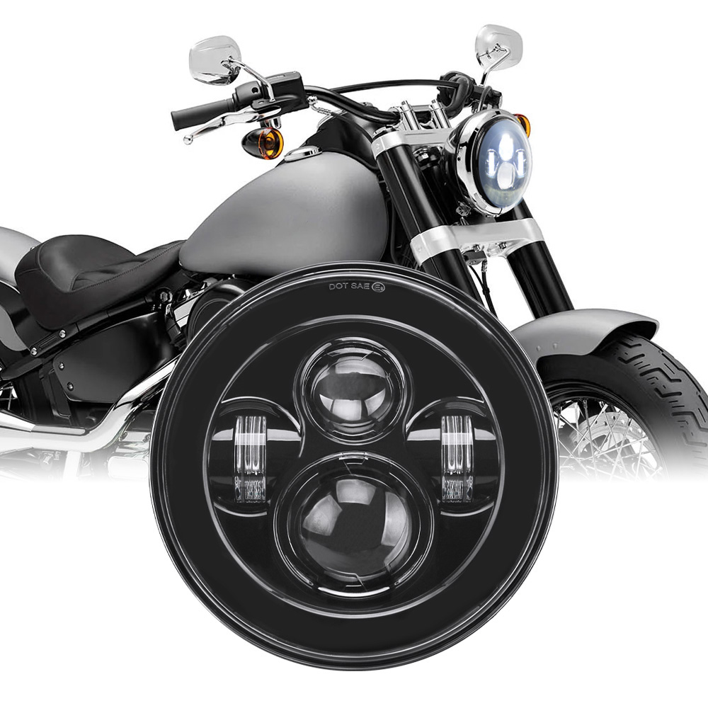 Universal Motorcycle Led Headlight Projector - Phare LED universel de 7 pouces,