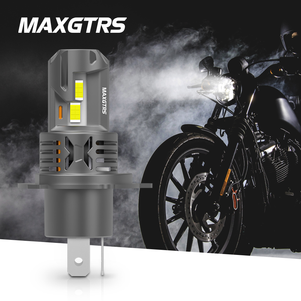 Universal Motorcycle Led Headlight Projector - Ampoule de phare LED H4 pour