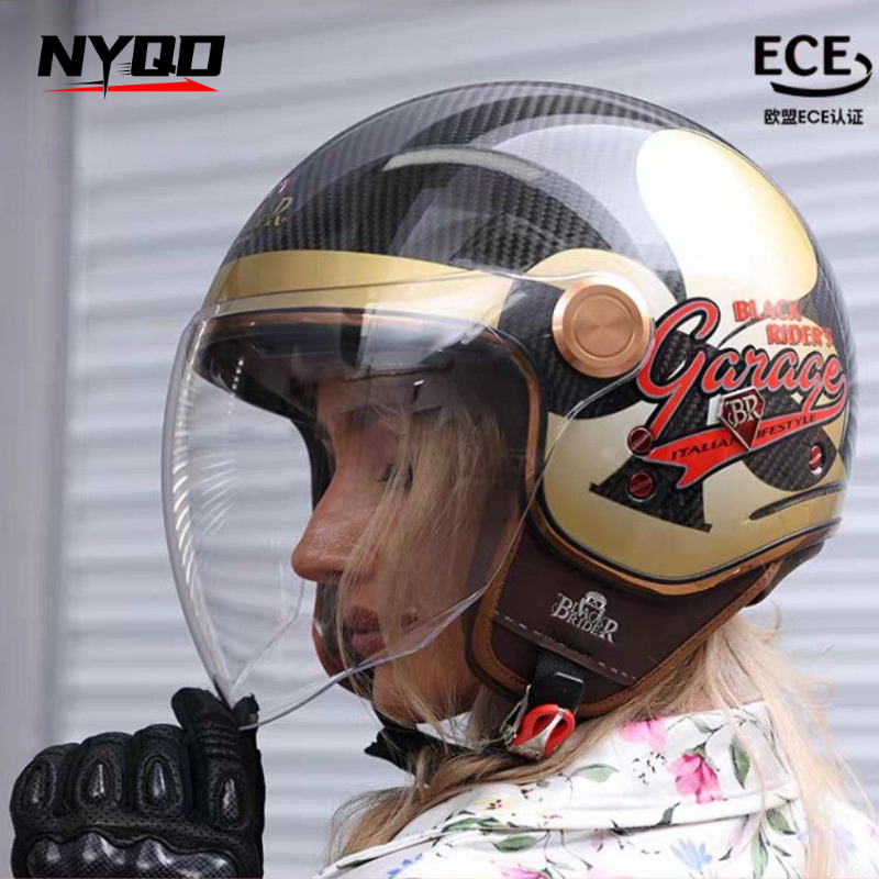 Vintage Open Face Retro Helmet - Casque de moto rétro BEON BR20