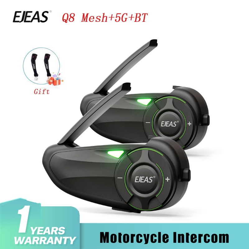 Universal Motorcycle Helmet Intercom Headset - 1/2 pièces EJEAS Q8 moto maille