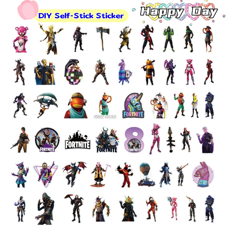 Atv Parts - Autocollant créatif Fortnite Graffiti Personnages Animés