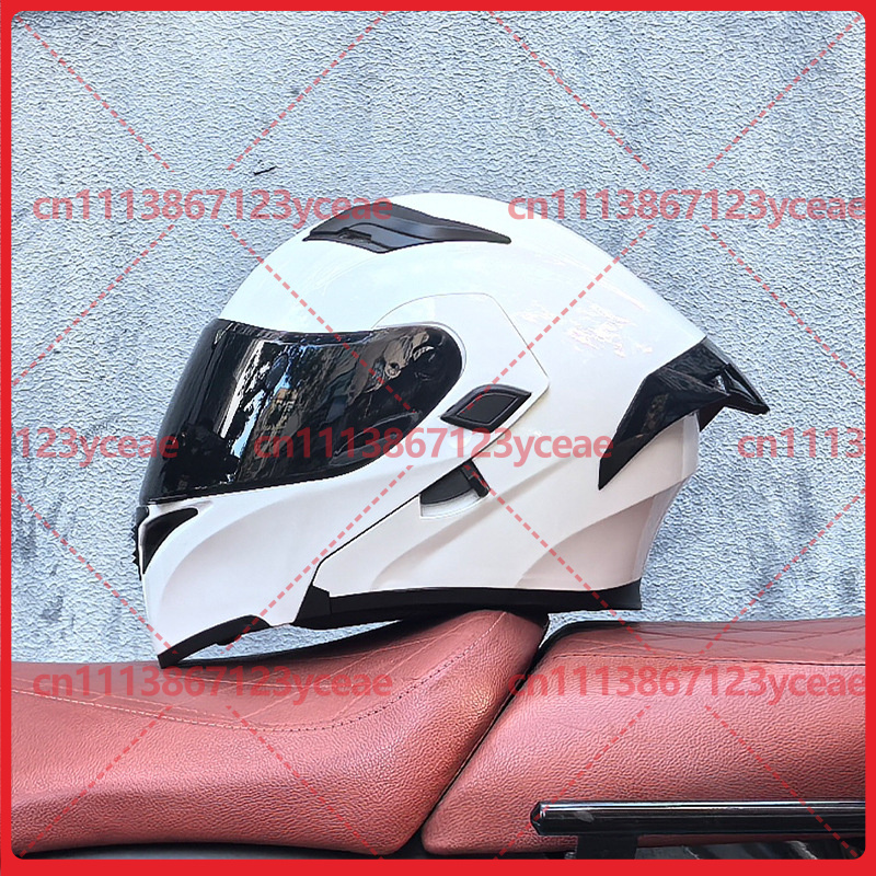 Dual Visor Motorcycle Racing Helmet - Casque modulaire pour moto Orz, double