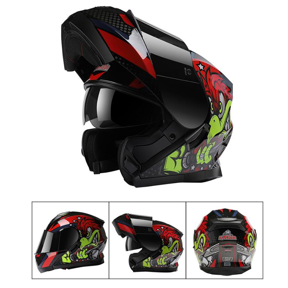 Dual Visor Motorcycle Racing Helmet - Casque intégral ADV pour Moto, double