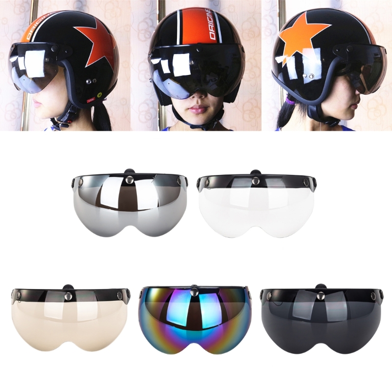 Vintage Open Face Retro Helmet - Visières de casque à bulles pour