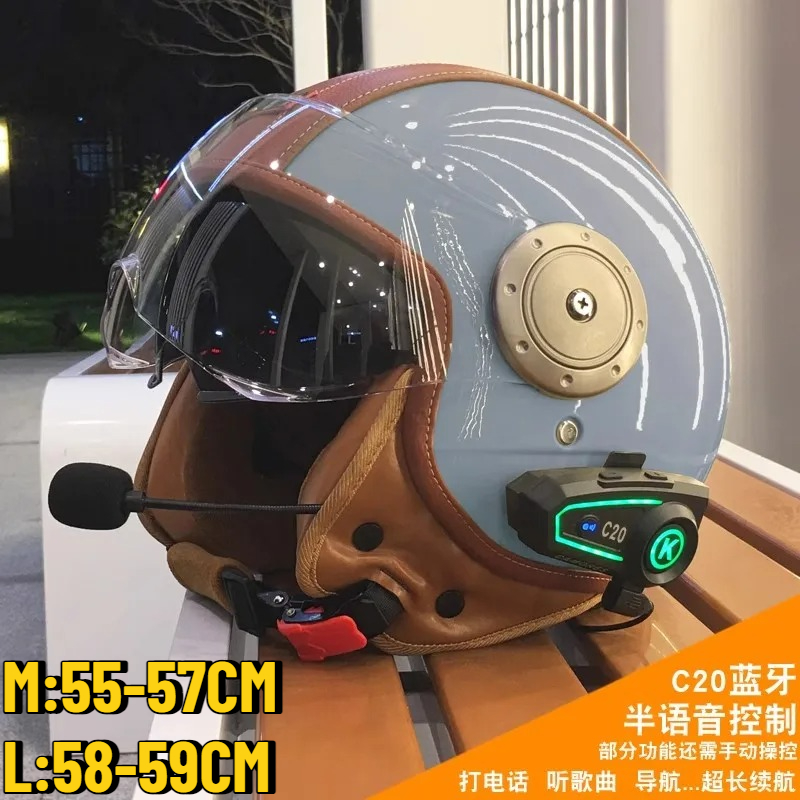 Full Face Motorcycle Helmet With Bluetooth - Casque de moto électrique intelligent Bluetooth