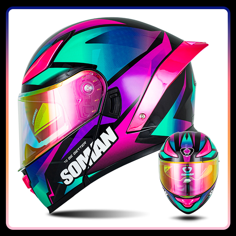 Casque de moto intégral approu - Modular Flip Up Motorcycle Helmet Dot Approved avis et prix