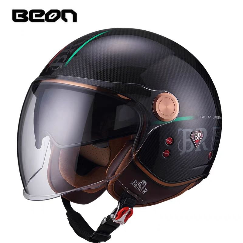 Casque de moto rétro BEON BR20 - Vintage Open Face Retro Helmet avis et prix