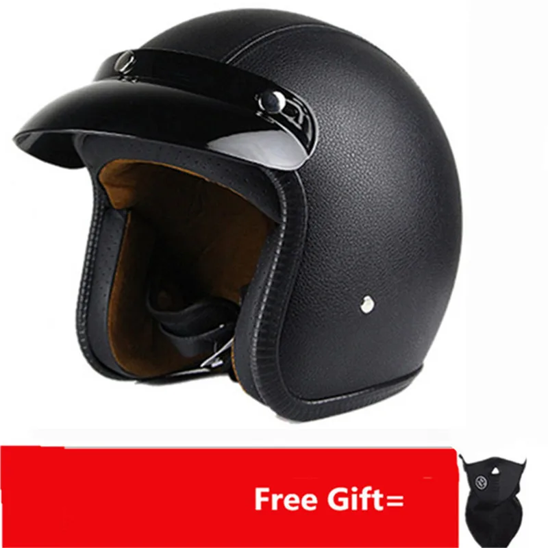 Casque de moto rétro Vintage c - Vintage Open Face Retro Helmet avis et prix