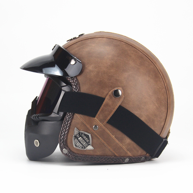 Casque de moto rétro vintage 3 - Vintage Open Face Retro Helmet avis et prix