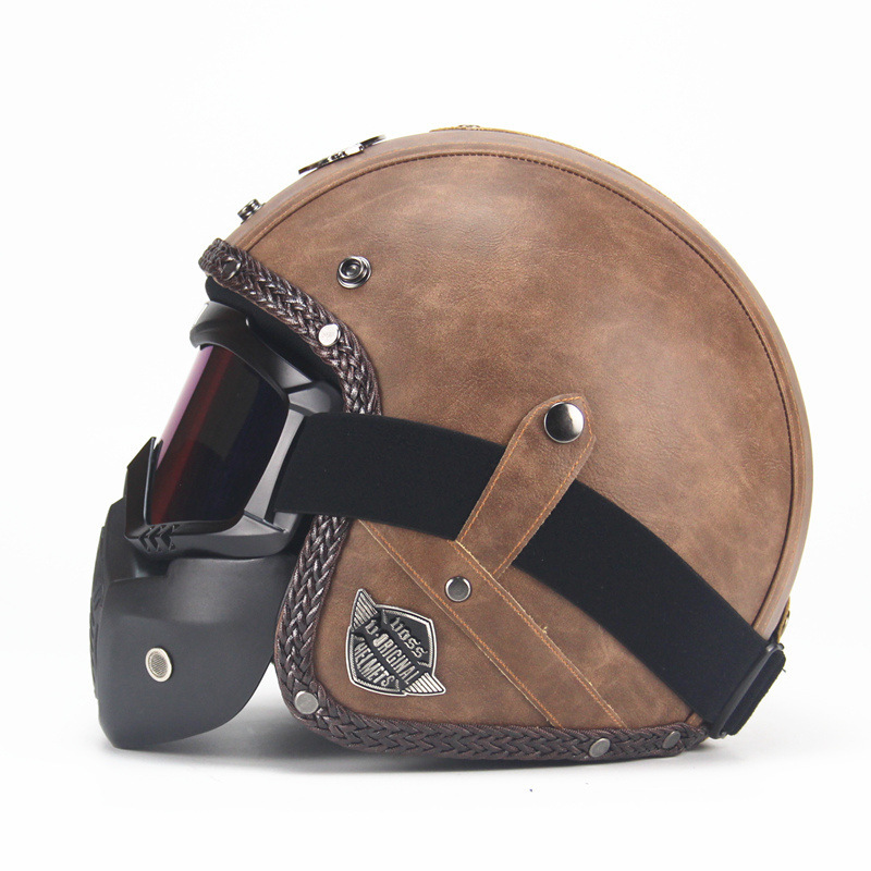 Casque de moto rétro vintage 3 - Vintage Open Face Retro Helmet avis et prix