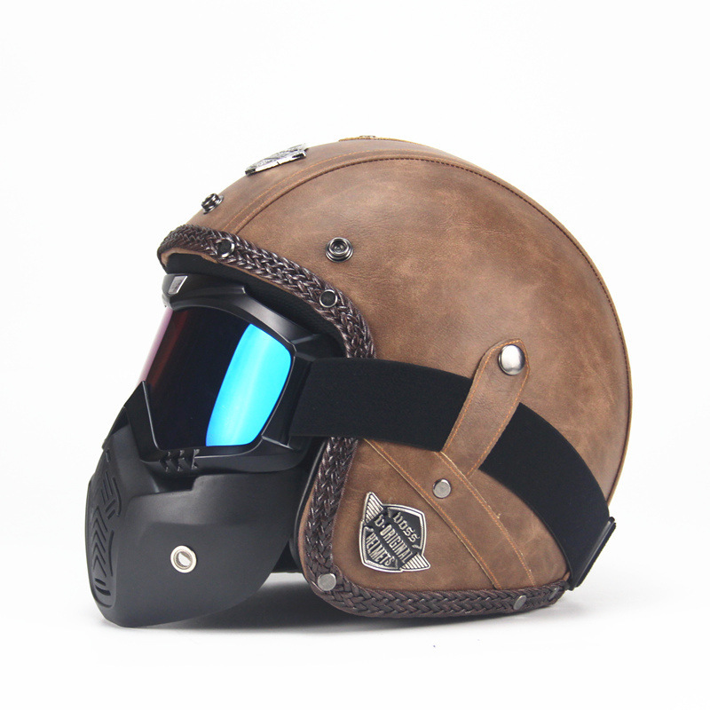 Casque de moto rétro vintage 3 - Vintage Open Face Retro Helmet avis et prix