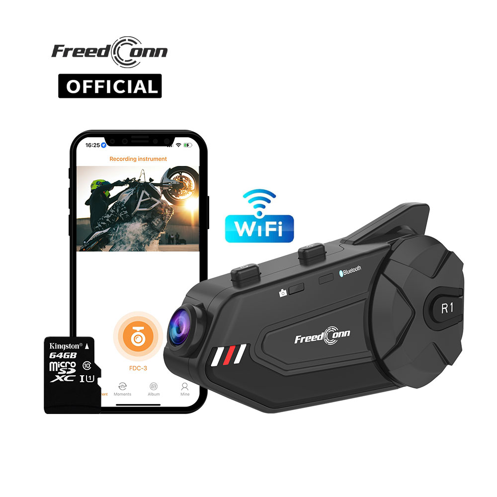 Freedconn R1Plus Bluetooth mot - Universal Motorcycle Helmet Intercom Headset avis et prix