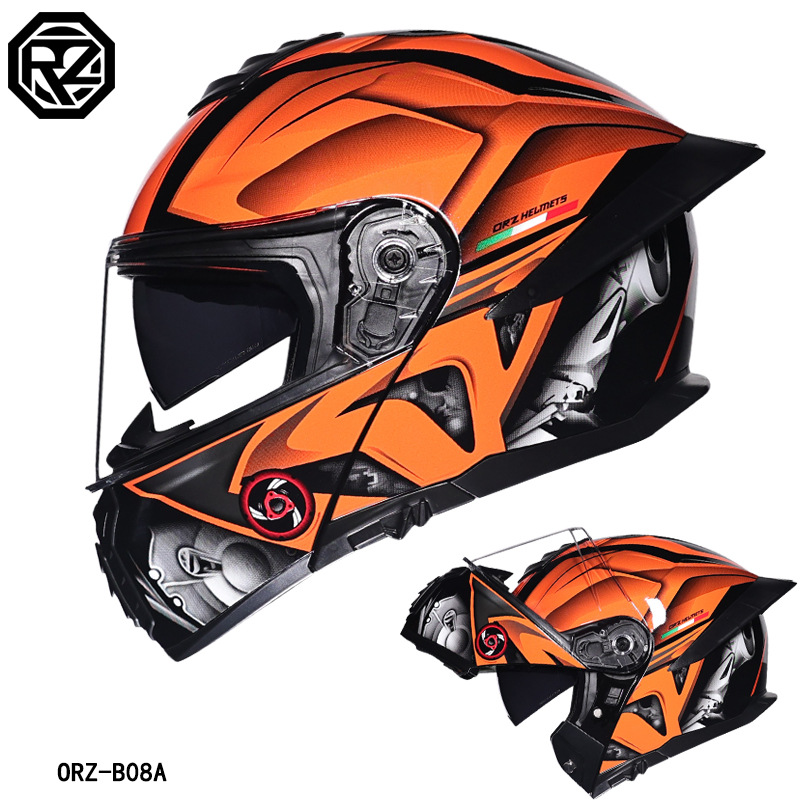 Casque de moto ORZ à double vi - Full Face Motorcycle Helmet With Bluetooth avis et prix