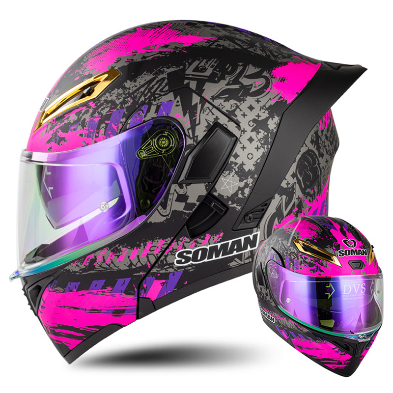 Casque de moto intégral rétro  - Modular Flip Up Motorcycle Helmet Dot Approved avis et prix