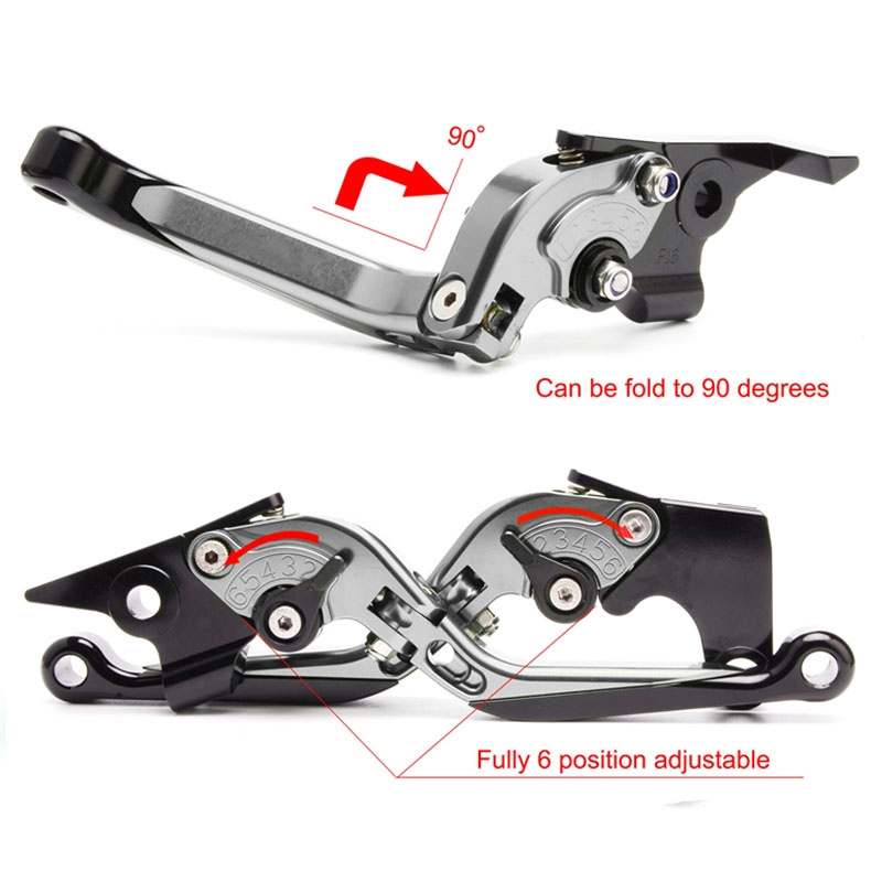 Leviers de frein et d'embrayag - Cnc Aluminum Adjustable Brake Clutch Levers avis et prix