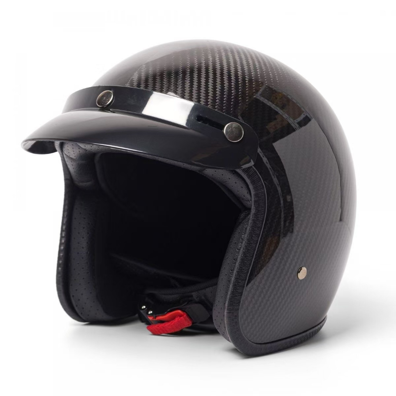 Casque Vintage en Fiber de car - Carbon Fiber Lightweight Motorcycle Helmet avis et prix