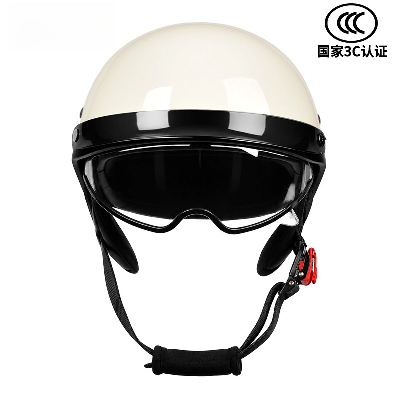 Casque de moto vintage à face  - Vintage Open Face Retro Helmet avis et prix