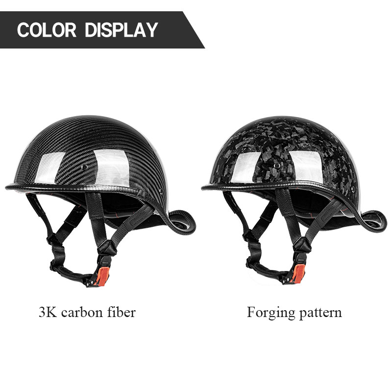 Casque de moto demi-face en fi - Carbon Fiber Lightweight Motorcycle Helmet avis et prix