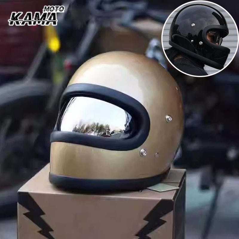 Casque De Moto rétro certifié  - Vintage Open Face Retro Helmet avis et prix
