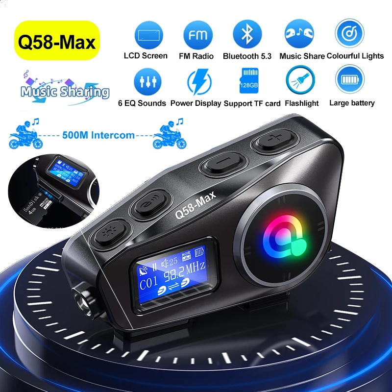 Casque de moto avec casque Blu - Universal Motorcycle Helmet Intercom Headset avis et prix