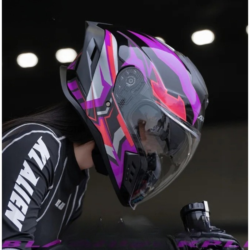Casque intégral de moto rétro  - Full Face Motorcycle Helmet With Bluetooth avis et prix