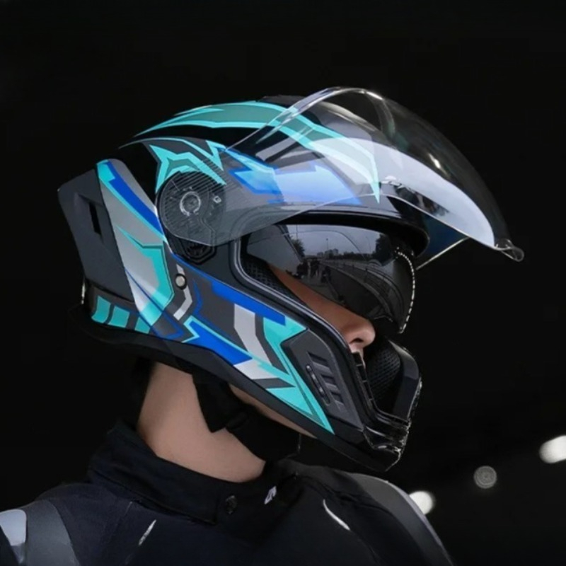 Casque intégral de moto rétro  - Full Face Motorcycle Helmet With Bluetooth avis et prix