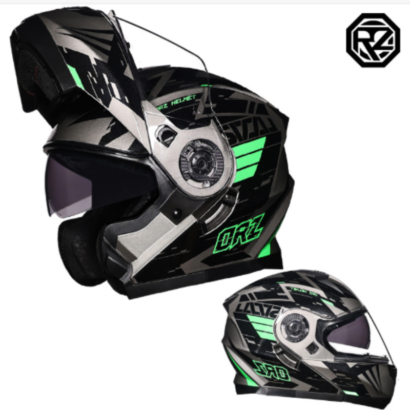 Orz-Casque de moto à visière d - Dual Visor Motorcycle Racing Helmet avis et prix