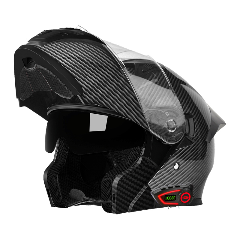 Casques de moto en matériau AB - Full Face Motorcycle Helmet With Bluetooth avis et prix