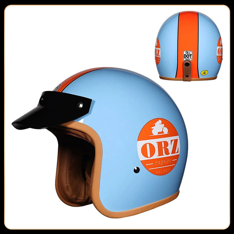 Casque de moto/scooter rétro v - Vintage Open Face Retro Helmet avis et prix